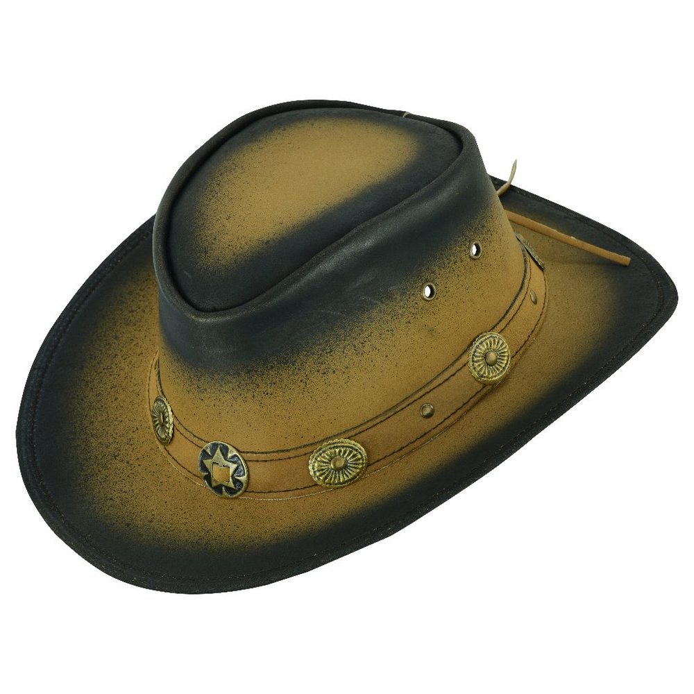 Lesa Collection OLD FAITHFUL Leather Hats for Men and Women